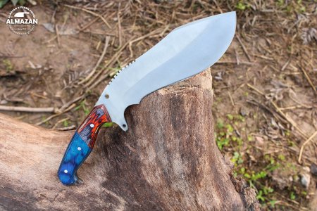 Wildwood Mosaic - Stainless Steel Hunting Knife with Pakkawood Handle by Almazan Knives®