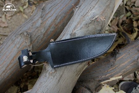 Autumn Adventurer - Handmade Carbon Steel Hunting Knife with Wood Handle by Almazn Knives®