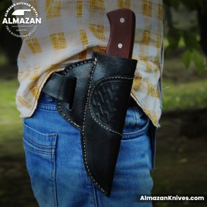 Pocket Pathfinder - Hand Forged Stainless Steel Hunting Knife With Micarta Handle By Almazan Knives®