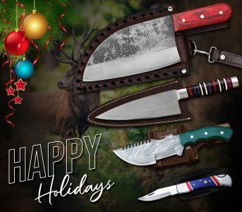 Huntsmen Hand-Forged Knife Outdoor and Indoor Knives Set