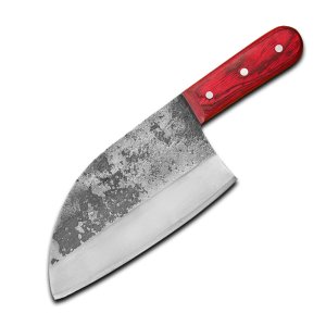 Serbian Chef Knife with Leather Apron Gift Set Assortment for Holidays By Almazan®