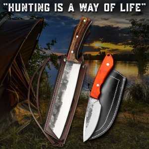 Wildwood Wranglers-Bushcraft and Skinning 2 pcs Knife Set By Almazan Knives®